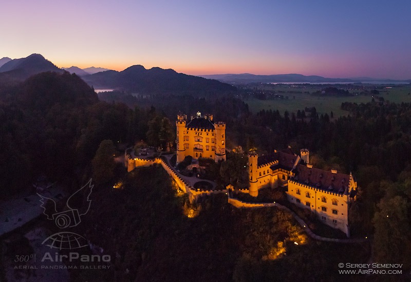 Hohenschwangau Castle at night Hohenschwangau Castle at night