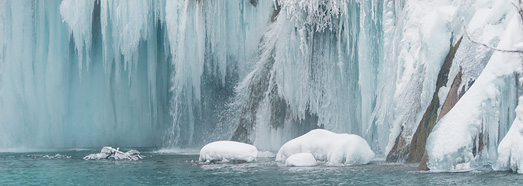 克罗地亚 普利特维采湖国家公园的冬天