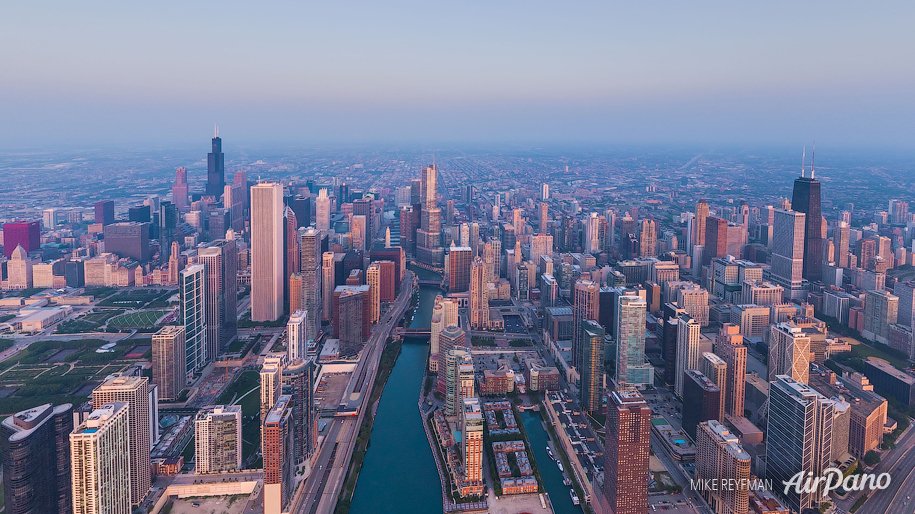 Chicago after sunset