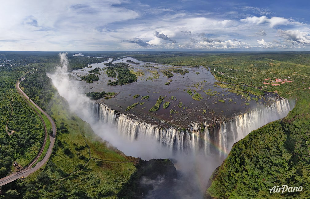 Victoria falls from above