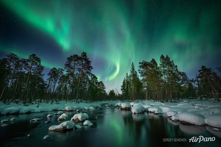 Northern lights, Kola peninsula, Russia
