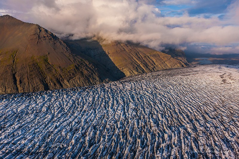 Ice river of Breidamerkurjoekull glacier