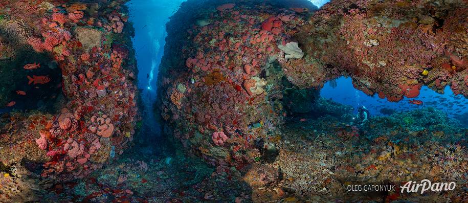 Underwater cave, Komodo, Indonesia