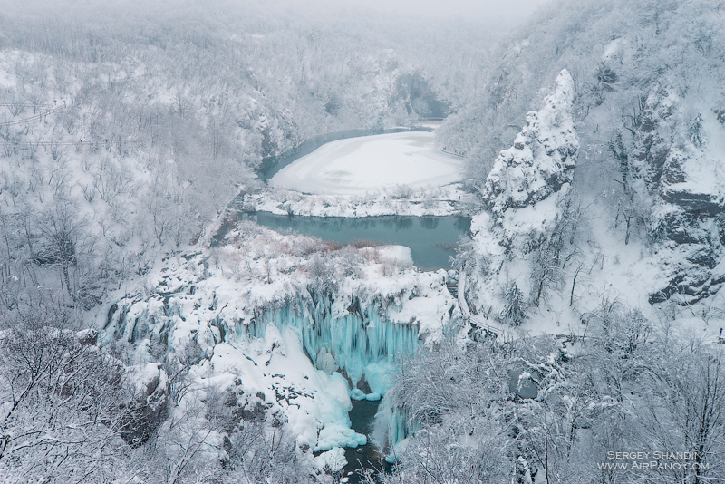 Plitvice Lakes National Park in winter, Croatia