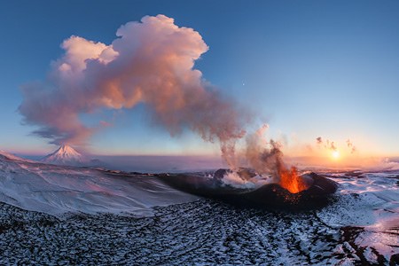 俄罗斯堪察加半岛 普洛斯基托尔巴契克火山
