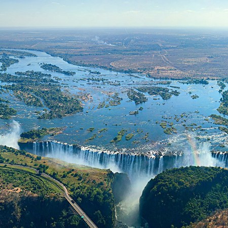 赞比亚和津巴布韦边境 维多利亚瀑布