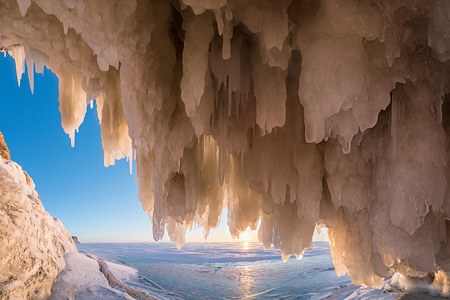 贝加尔湖冰 延时摄影