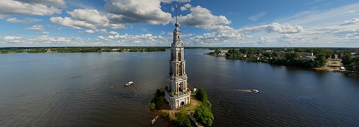 伏尔加河 钟楼 卡利亚津